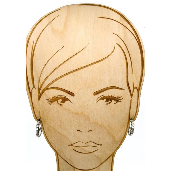 Vintage Silver Tone Hoop Earrings with Overlapping Dragon Scales Design - Picture 3 of 4